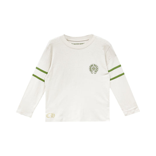 Chrome Hearts 33 Horseshoe Logo Long Sleeve Tee in White