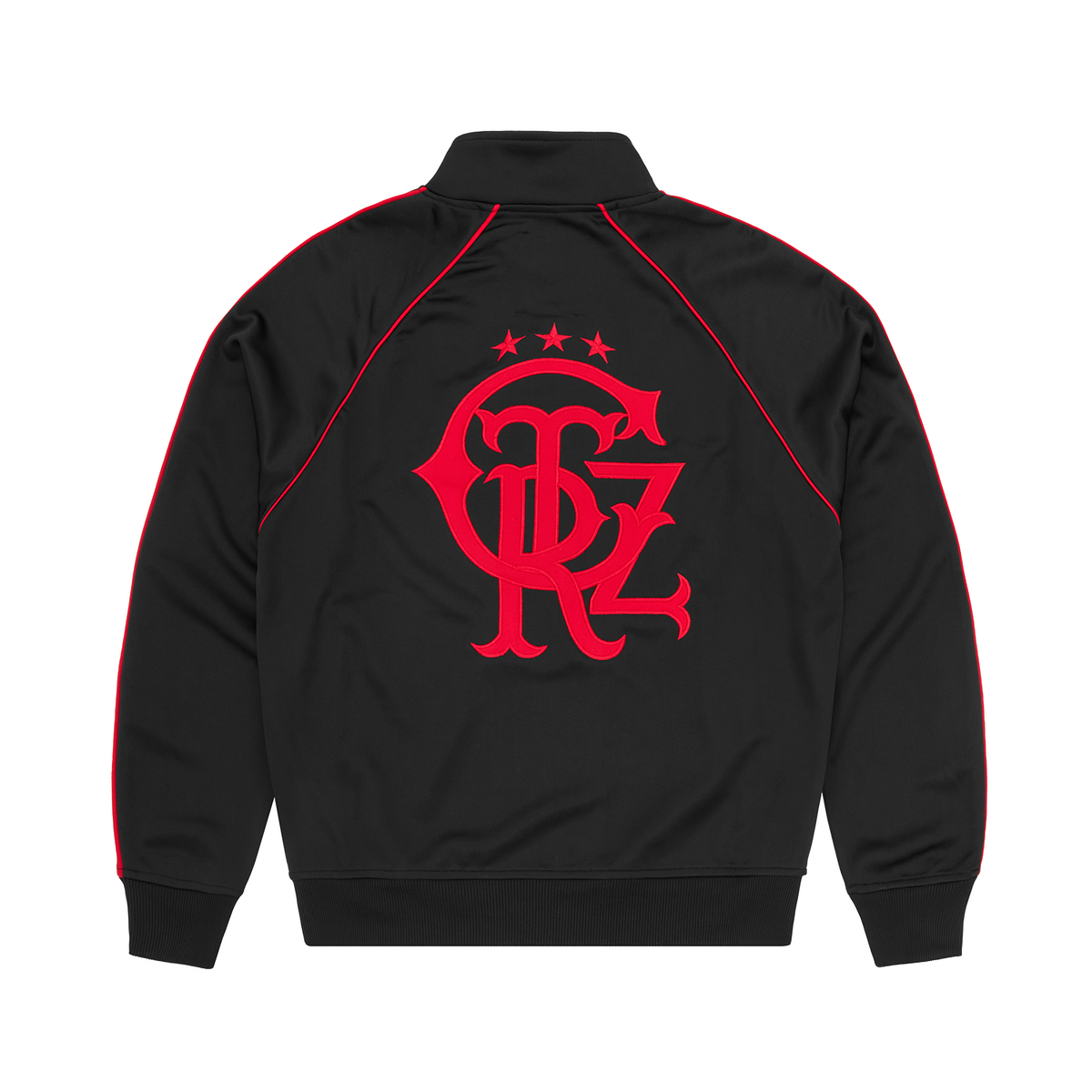 Corteiz 3 Star Crest Track Jacket - Black
