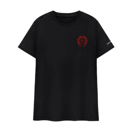 Chrome Hearts Red Horse Shoe Logo T-Shirt Front View