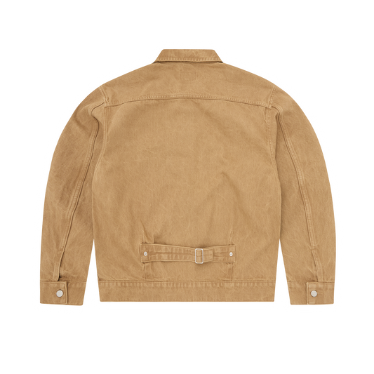 Corteiz Crest Chainstitch Denim Jacket - Tan