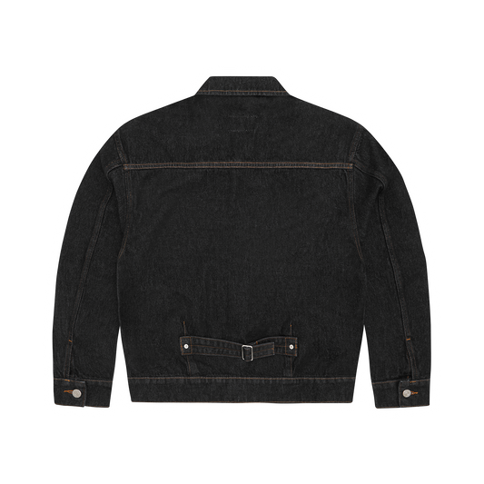Corteiz Crest Chainstitch Denim Jacket - Washed Black