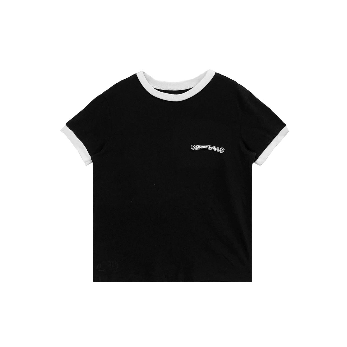 Chrome Hearts Black&White Horseshoe Logo Short Sleeve Tee