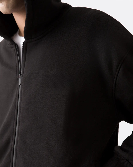 Diaz Clothing Black Oversized Zipper Hoodie