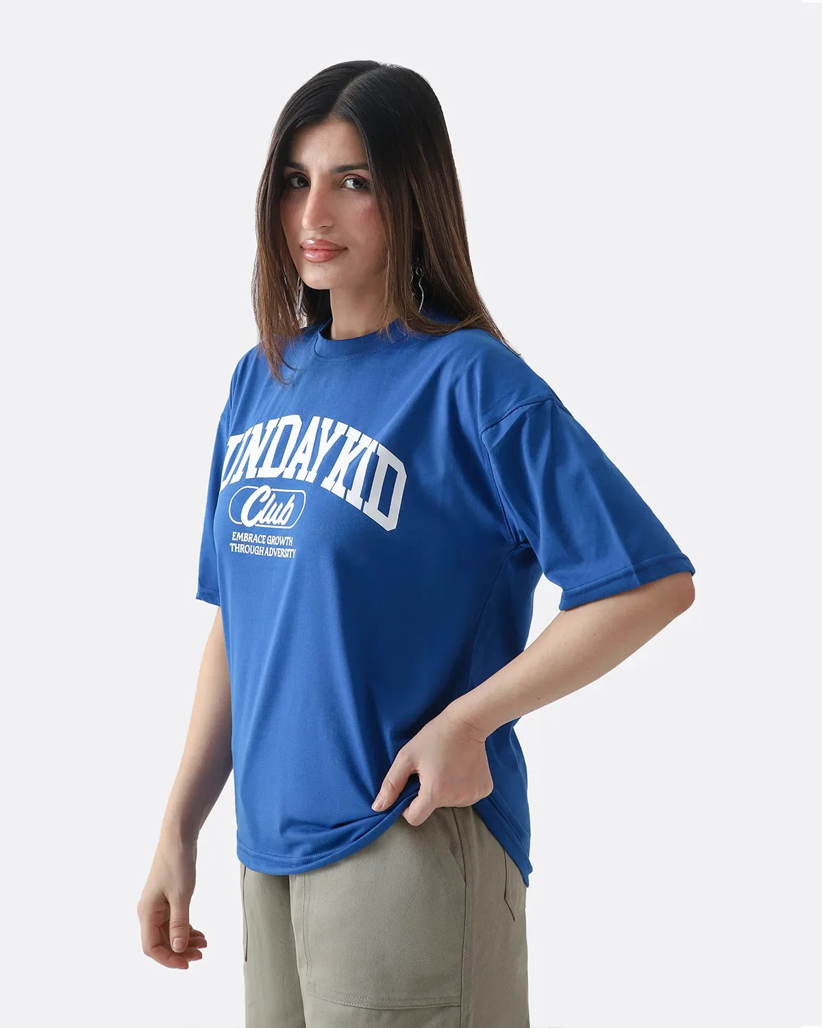 Diaz Clothing Electric Blue Oversized T-Shirt