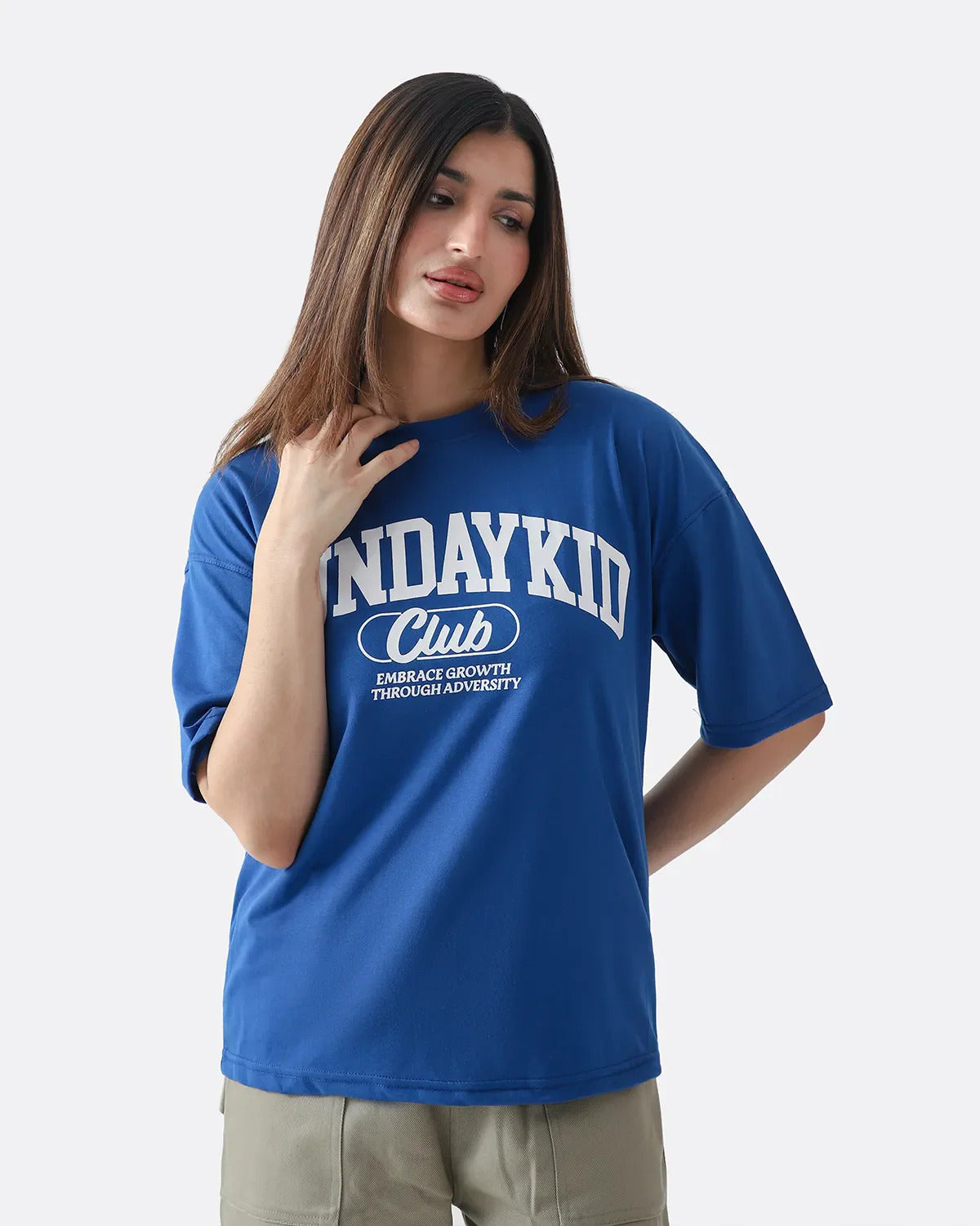 Diaz Clothing Electric Blue Oversized T-Shirt