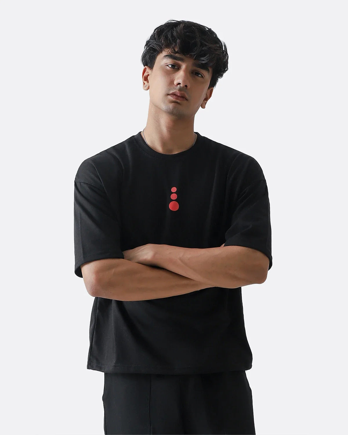 Diaz Clothing Black Graphic Oversized T-Shirt