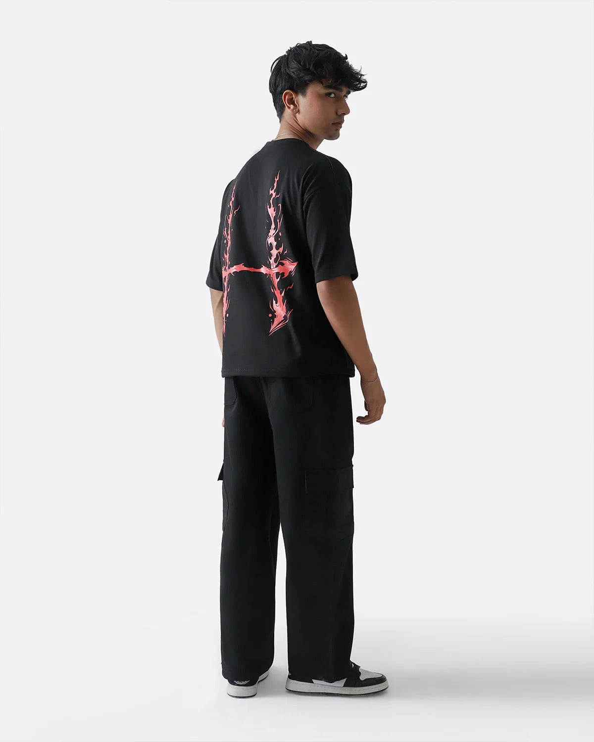 Diaz Clothing Black Graphic Oversized T-Shirt