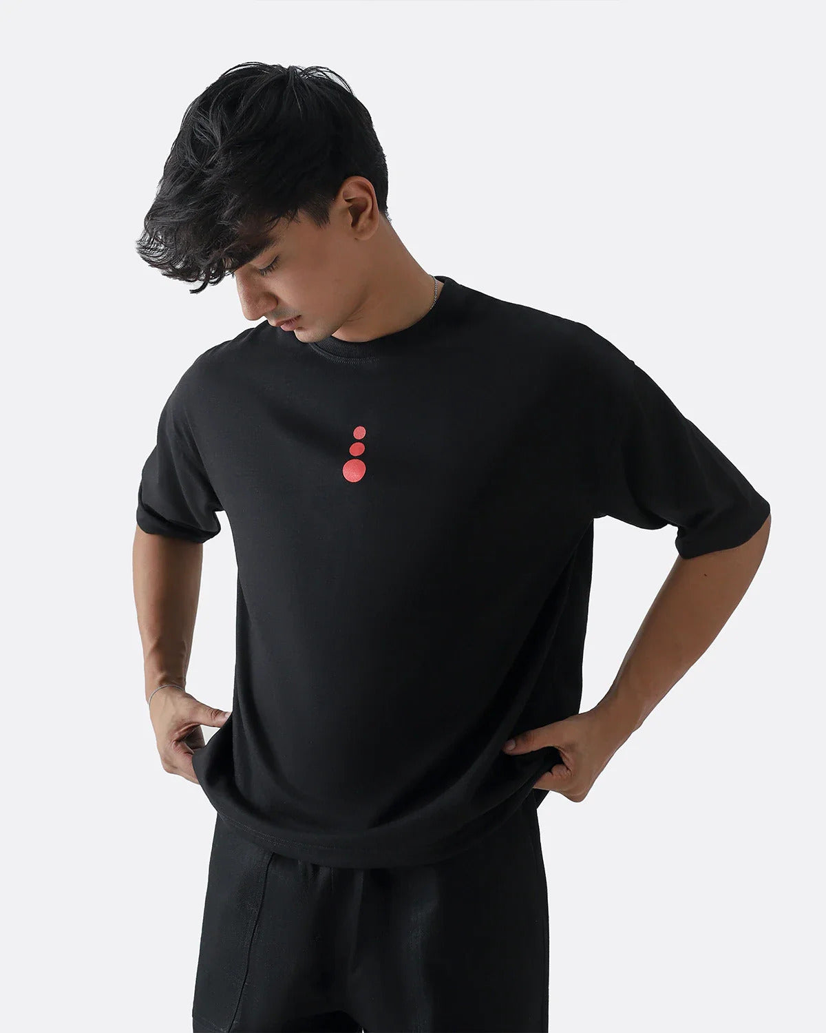 Diaz Clothing Black Graphic Oversized T-Shirt