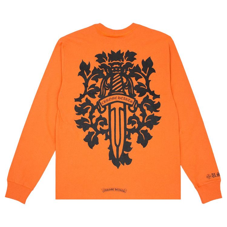 Chrome Hearts Vine Dagger Longsleeve  Shirt 'Orange/Black