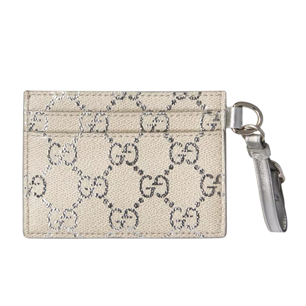 Gucci GG Coated Fabric Card Holder – Beige