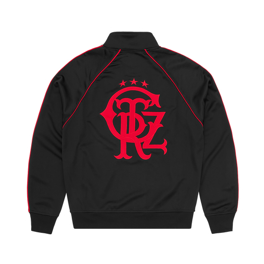 Corteiz 3 Star Crest Track Jacket - Black