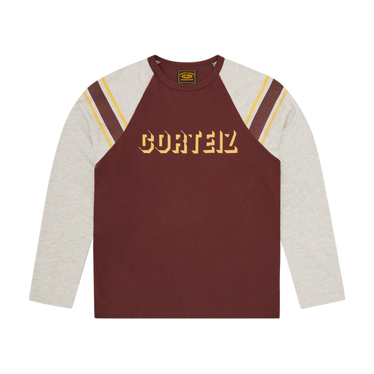 Corteiz 97 Heavyweight Raglan LS - Burgundy