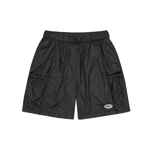 Corteiz Alcatraz Nylon Patch Short - Black
