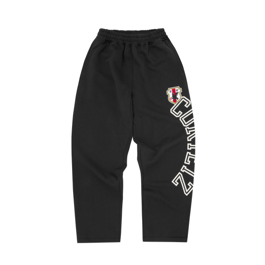 Corteiz Arch Shield Open Hem Sweatpant - Black