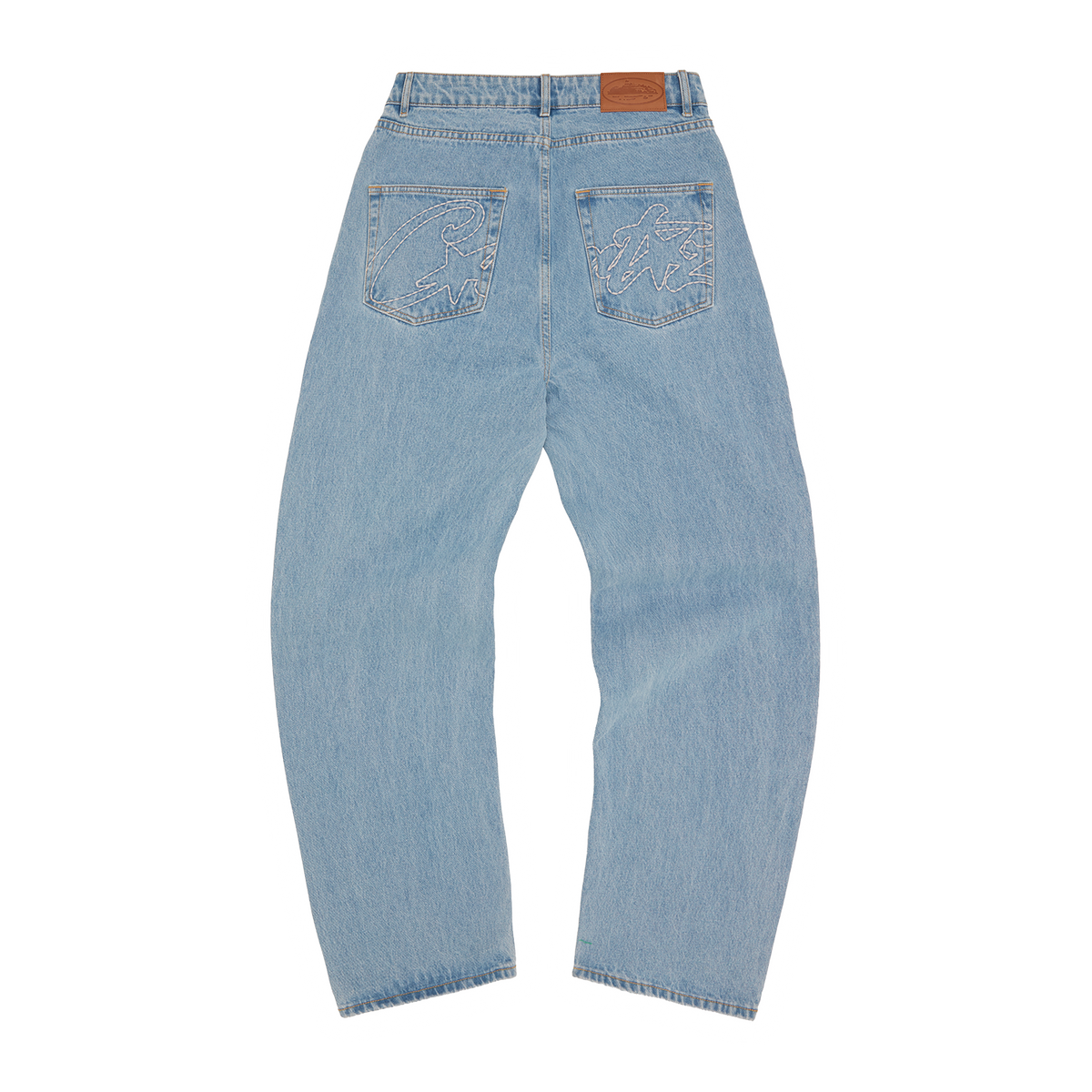 Corteiz Allstarz Baggy Jeans - Washed Blue