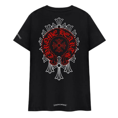 Chrome Hearts Red Horse Shoe Logo T-Shirt Back View