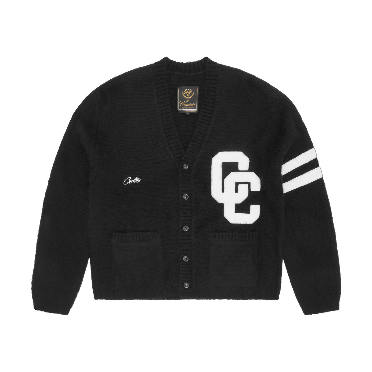 Corteiz College Cardigan - Black