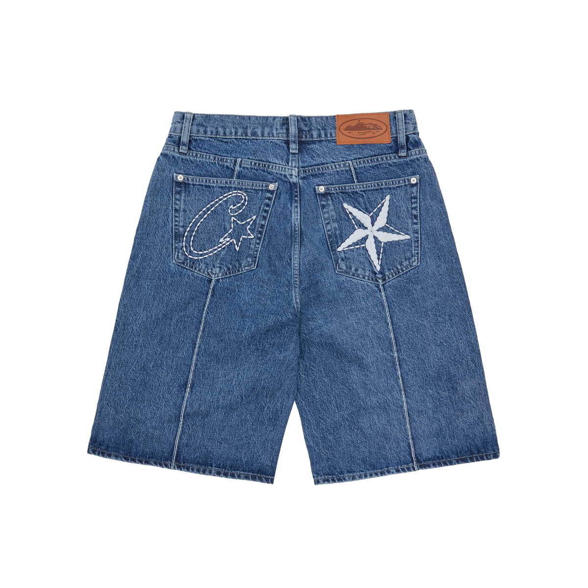Corteiz C-Star Denim Short - Washed Blue