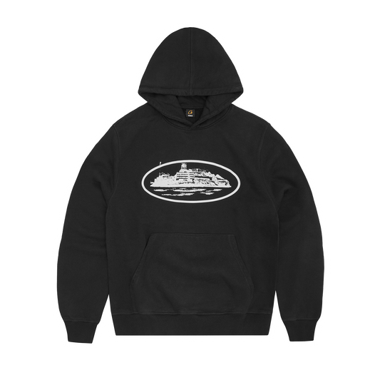 Corteiz Alcatraz Hoodie - Black & White