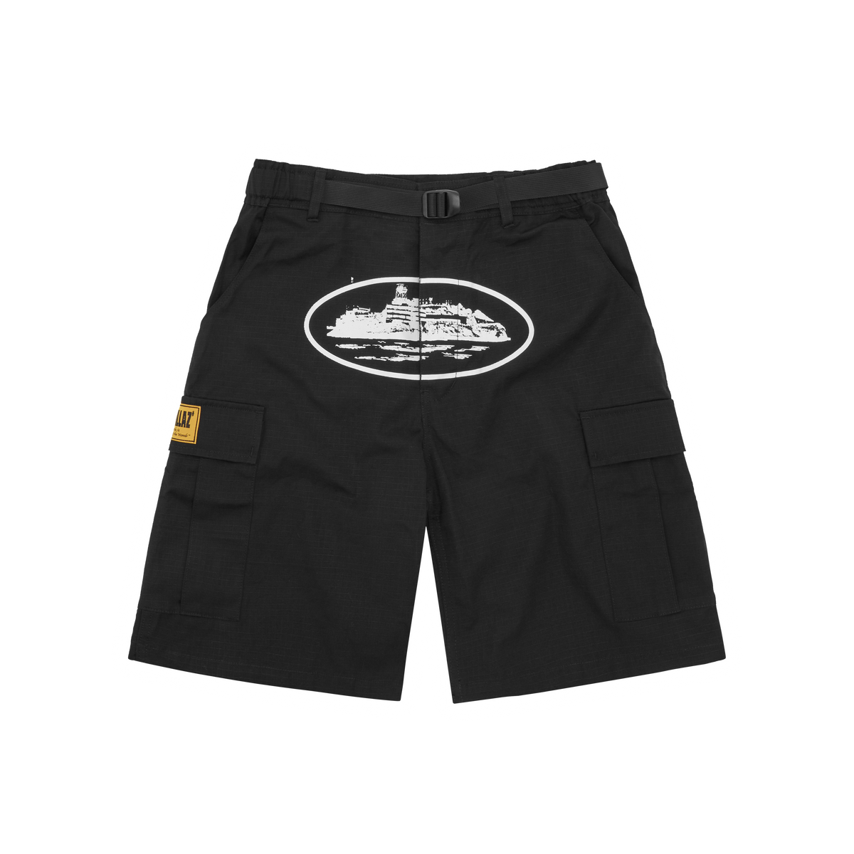 Corteiz Alcatraz Cargo Short - Black
