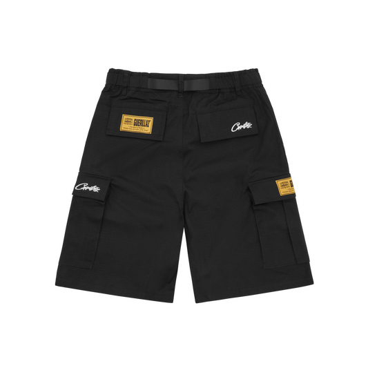 Corteiz Alcatraz Cargo Short - Black