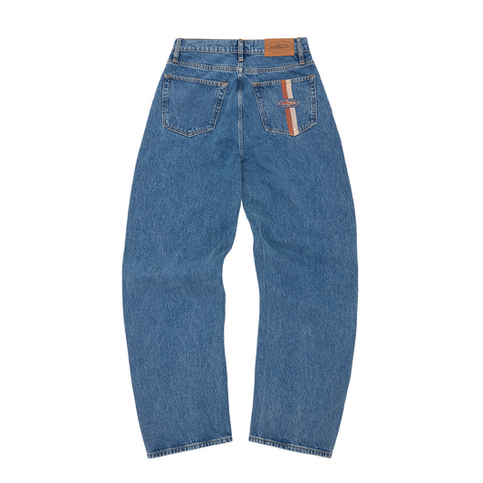 Corteiz Dual Stripe Baggy Jeans [Midwash]