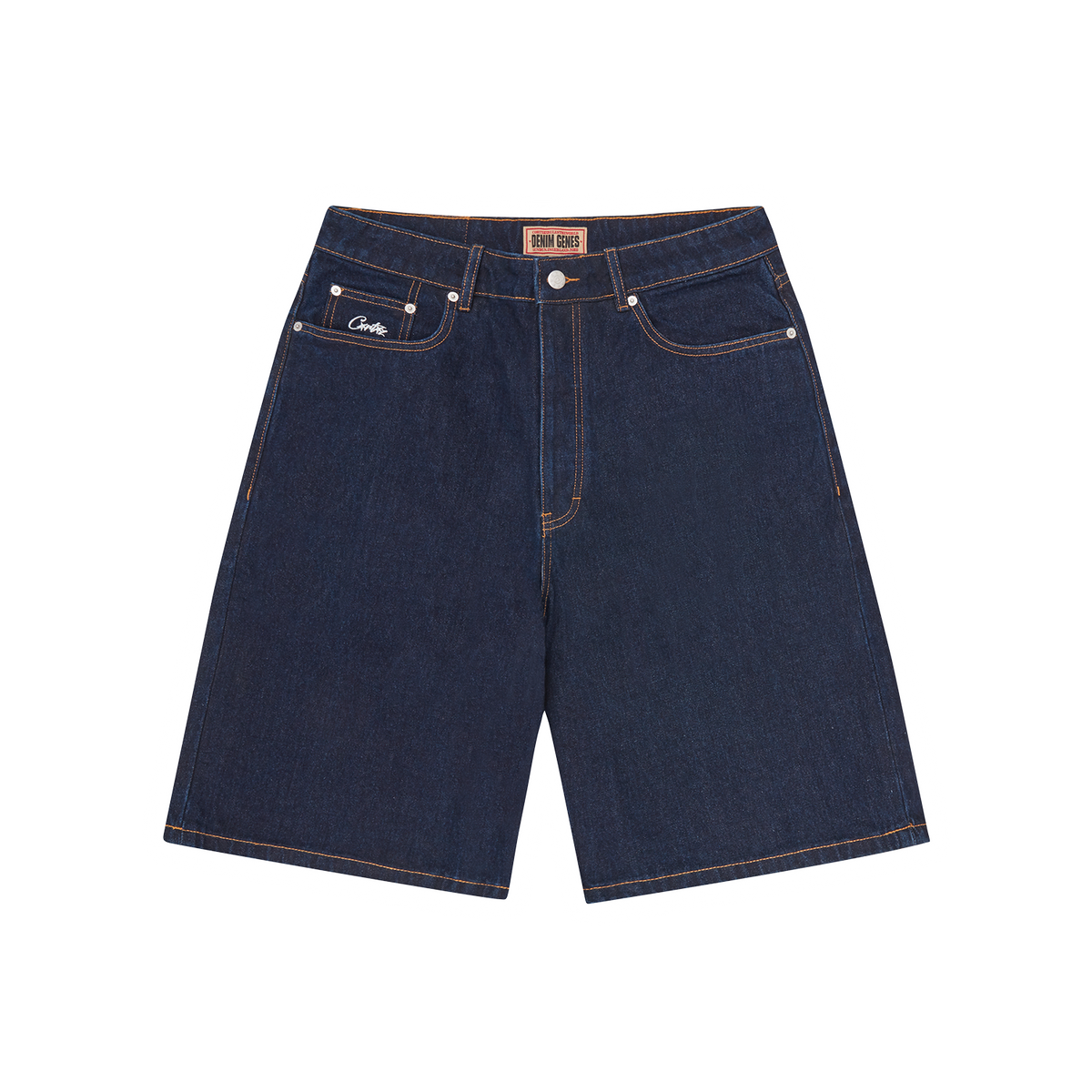 Corteiz Dual Stripe Denim Short [Washed Indigo]