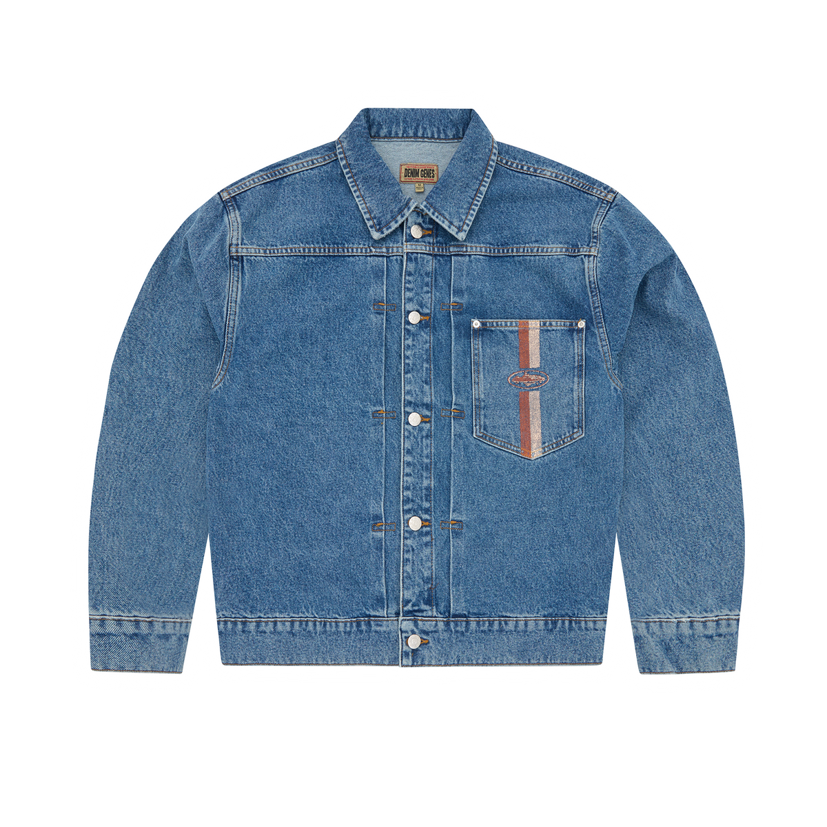 Corteiz Dual Stripe Denim Jacket [Midwash]