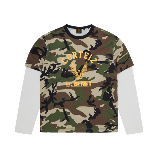 Corteiz Eagle Camo Thermal LS - Woodland