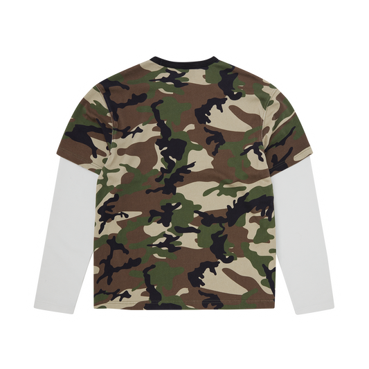 Corteiz Eagle Camo Thermal LS - Woodland