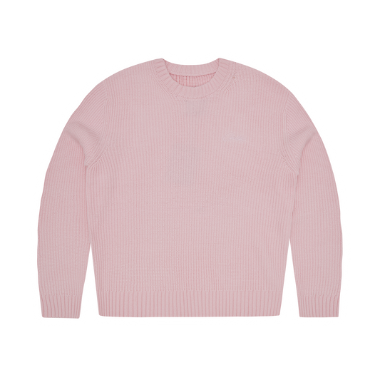 Corteiz Crochet Applique Knit Crew - Pink