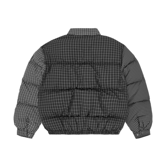 Corteiz Collar Bolo Down Jacket - Black Plaid
