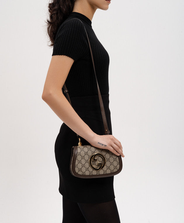 Gucci Blondie Mini GG Supreme Canvas Shoulder Bag – Beige