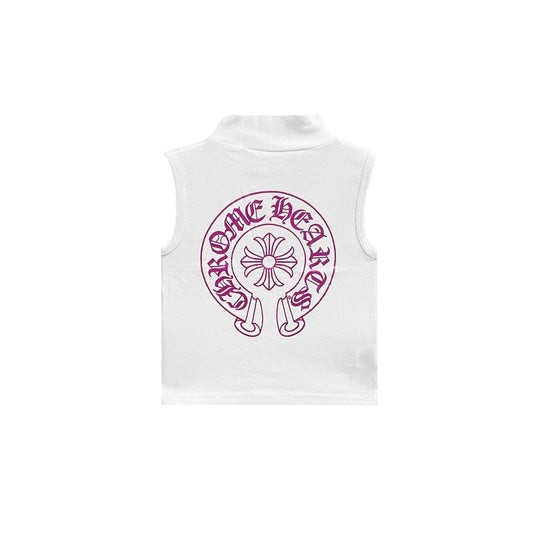 Chrome Hearts Deadly Doll Horseshoe Tank Top in White