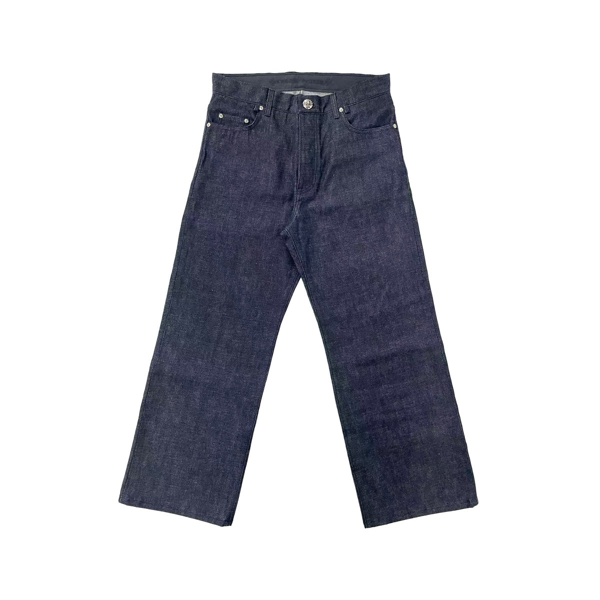 Chrome Hearts KS Cross Button Jeans – Indigo front view