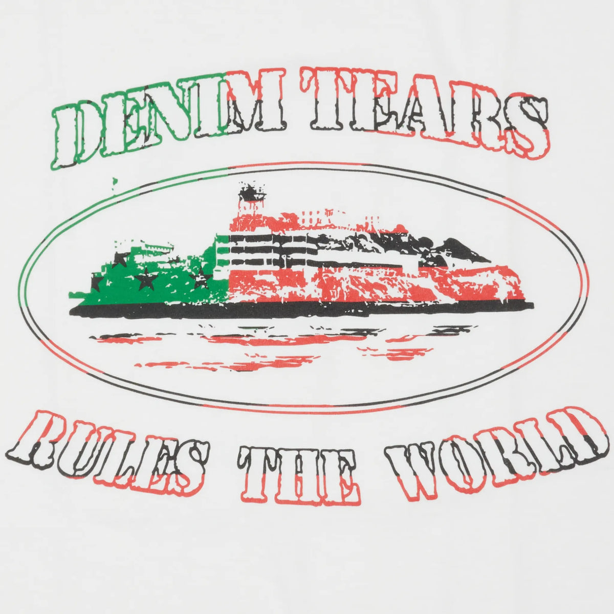 Corteiz X Denim Tears OG Alcatraz T Shirt - White