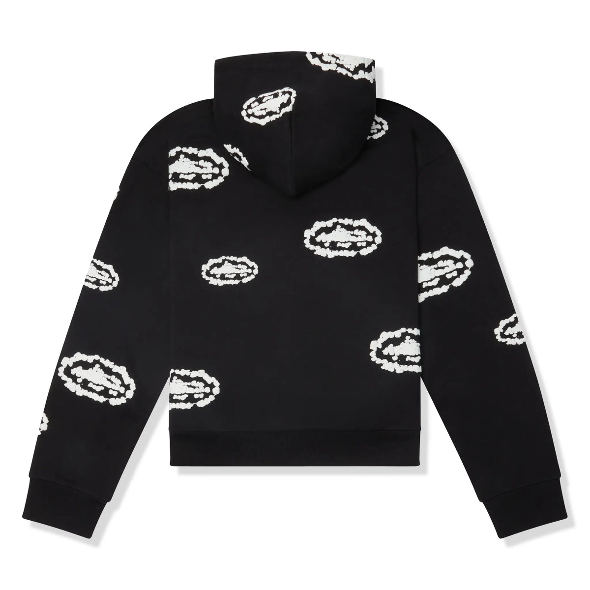 Corteiz X Denim Tears Cotton Wreath Zip-Up Hoodie - Black