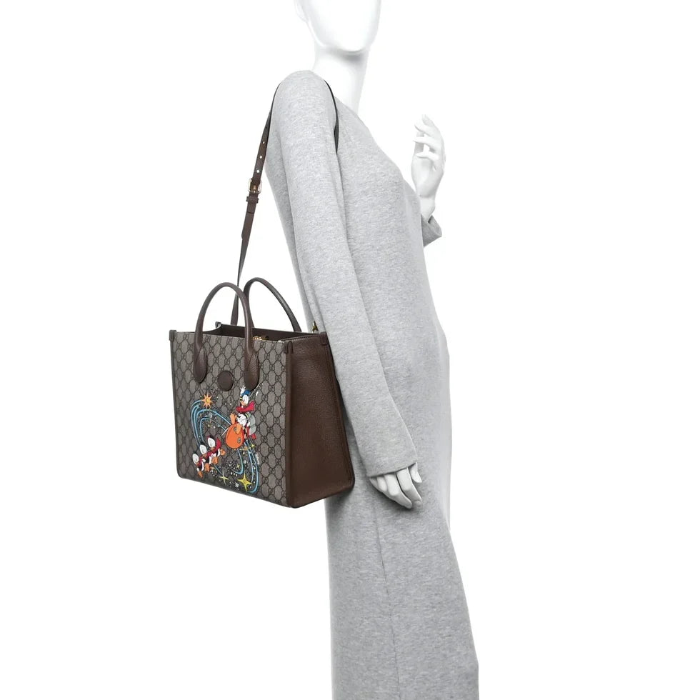 Gucci Disney GG Supreme Small Donald Duck Tote – Beige