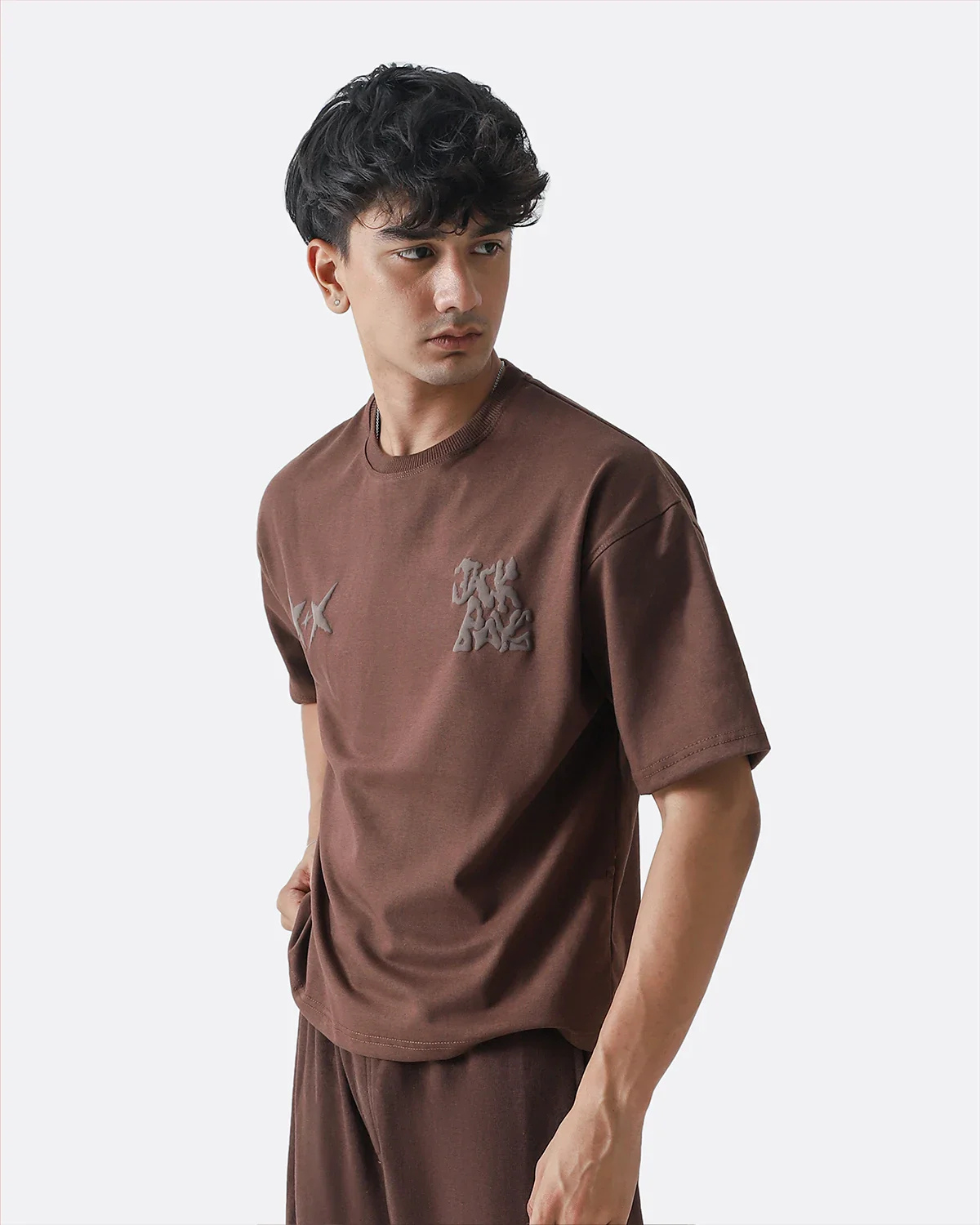 Diaz Clothing Mocha Brown Heavyweight Oversized T-Shirt