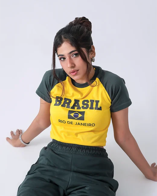 Diaz Clothing Yellow Baby Tee