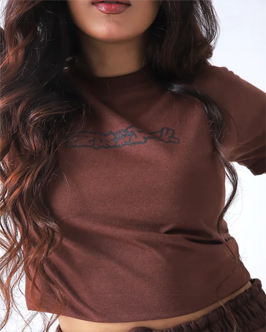 Diaz Clothing Brown Baby Tee