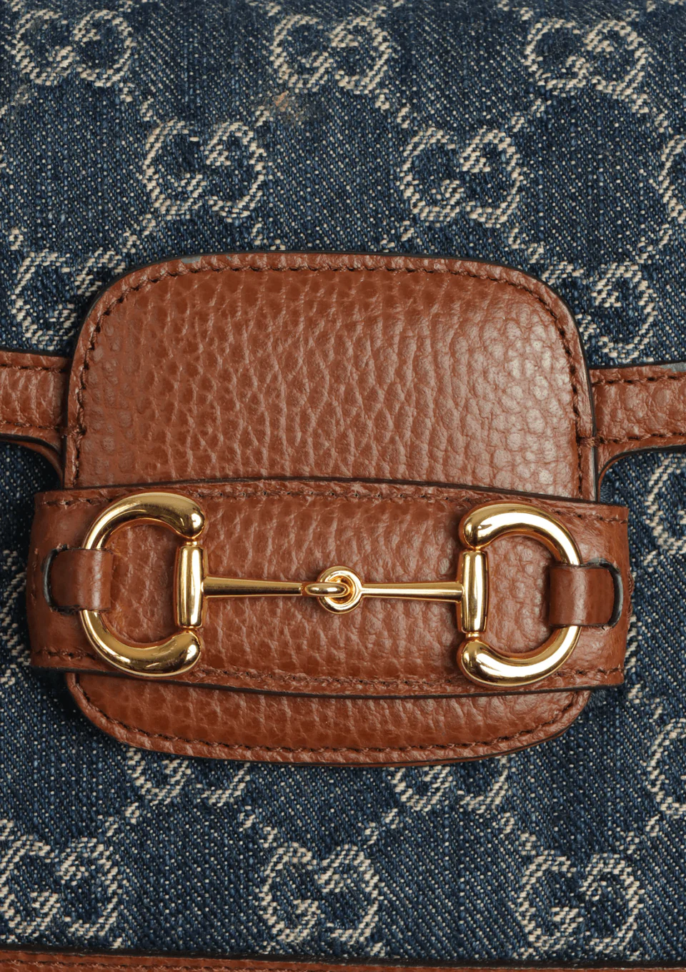 Gucci Blue GG Denim Horsebit 1955 Mini Crossbody Bag – Blue