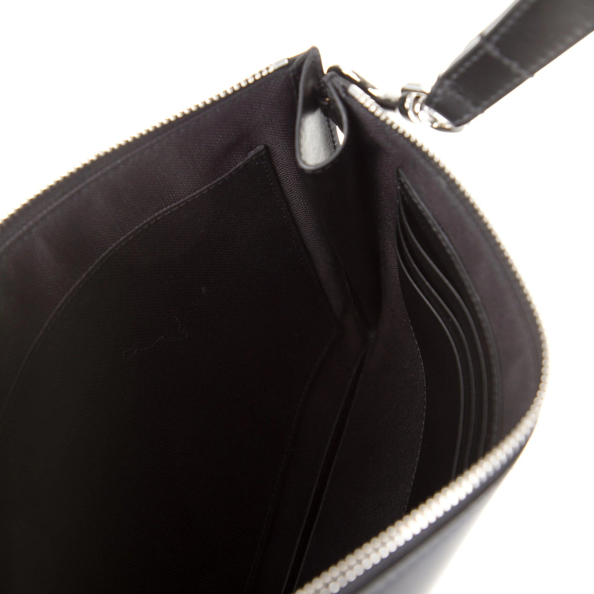 Gucci Blade Embroidered Leather Clutch Pouch – Black