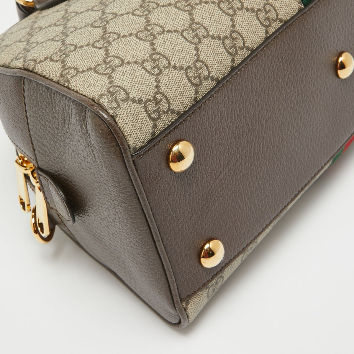 Gucci GG Canvas Ophidia Medium Bowling Bag – Beige