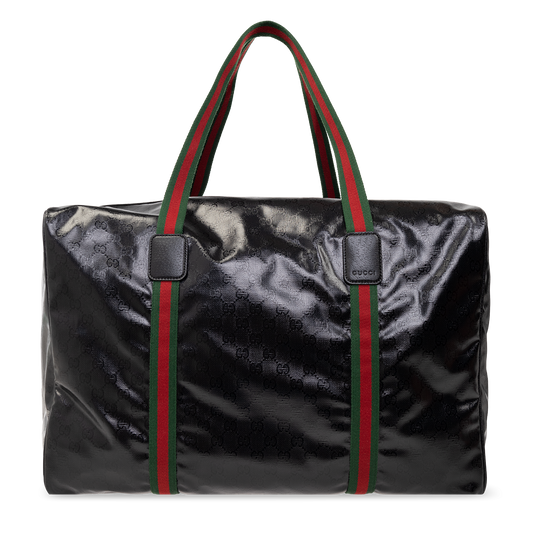 Gucci GG Crystal Large Holdall Duffle Bag – Black