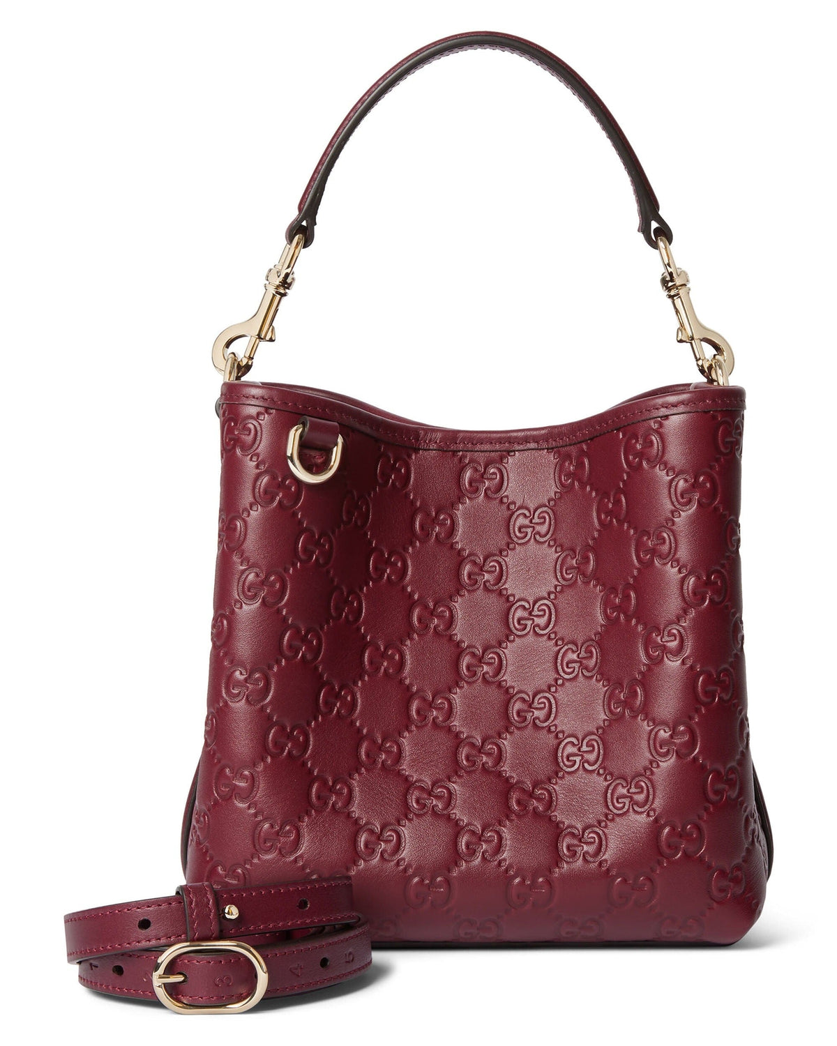Gucci GG Calfskin Emblem Medium Shoulder Bag – Rose Ancora