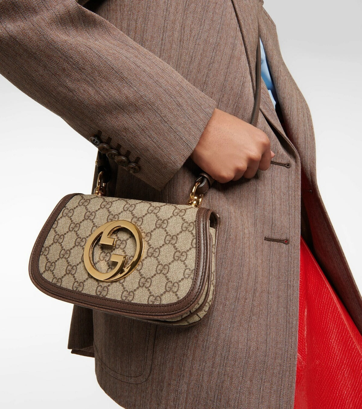 Gucci Blondie Mini GG Supreme Canvas Shoulder Bag – Beige