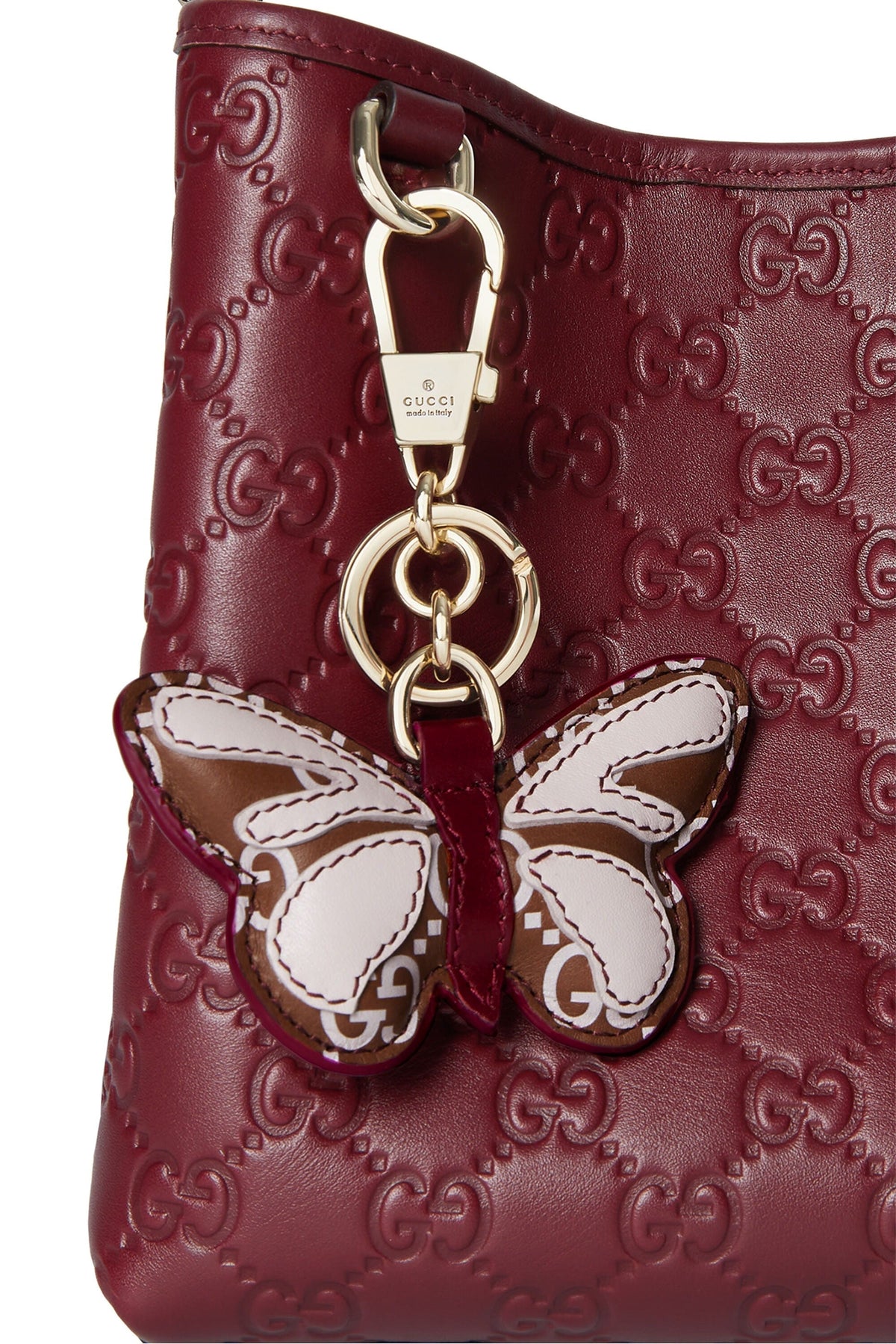 Gucci GG Calfskin Emblem Medium Shoulder Bag – Rose Ancora