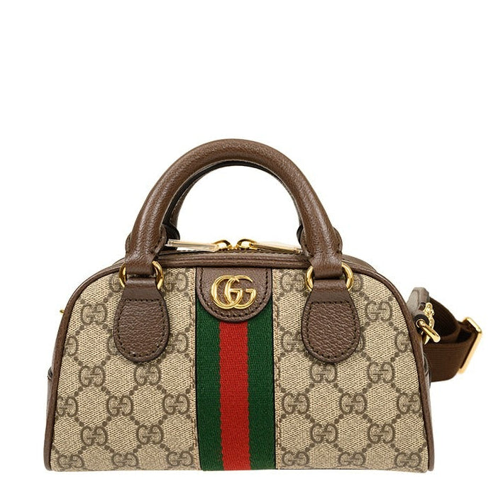 Gucci GG Canvas Ophidia Mini Top Handle Bag – Beige