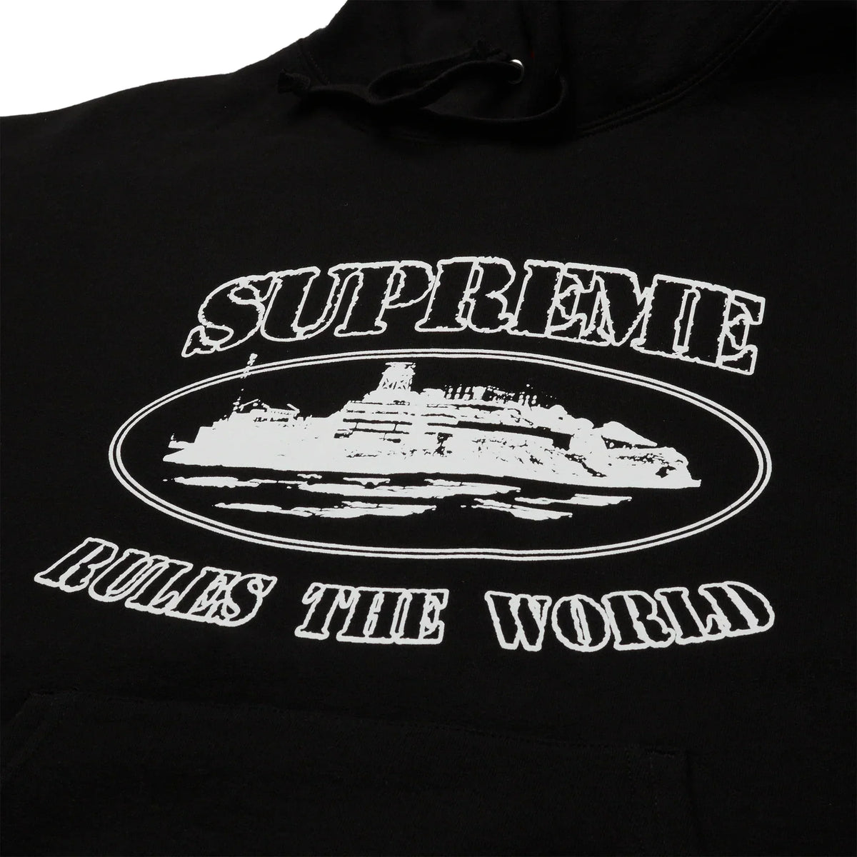 Supreme X Corteiz Rule The World Hoodie - Black
